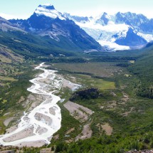 Rio Fitz Roy with Cerro Torre on the right top